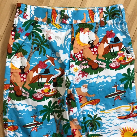 Loudmouth Golf Surfing Santa Golf Pants 26xUF - Picture 3 of 11